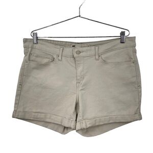 Levi's Stretch Tan Mid Rise Cuffed Shorts Women's Size‎ 33
